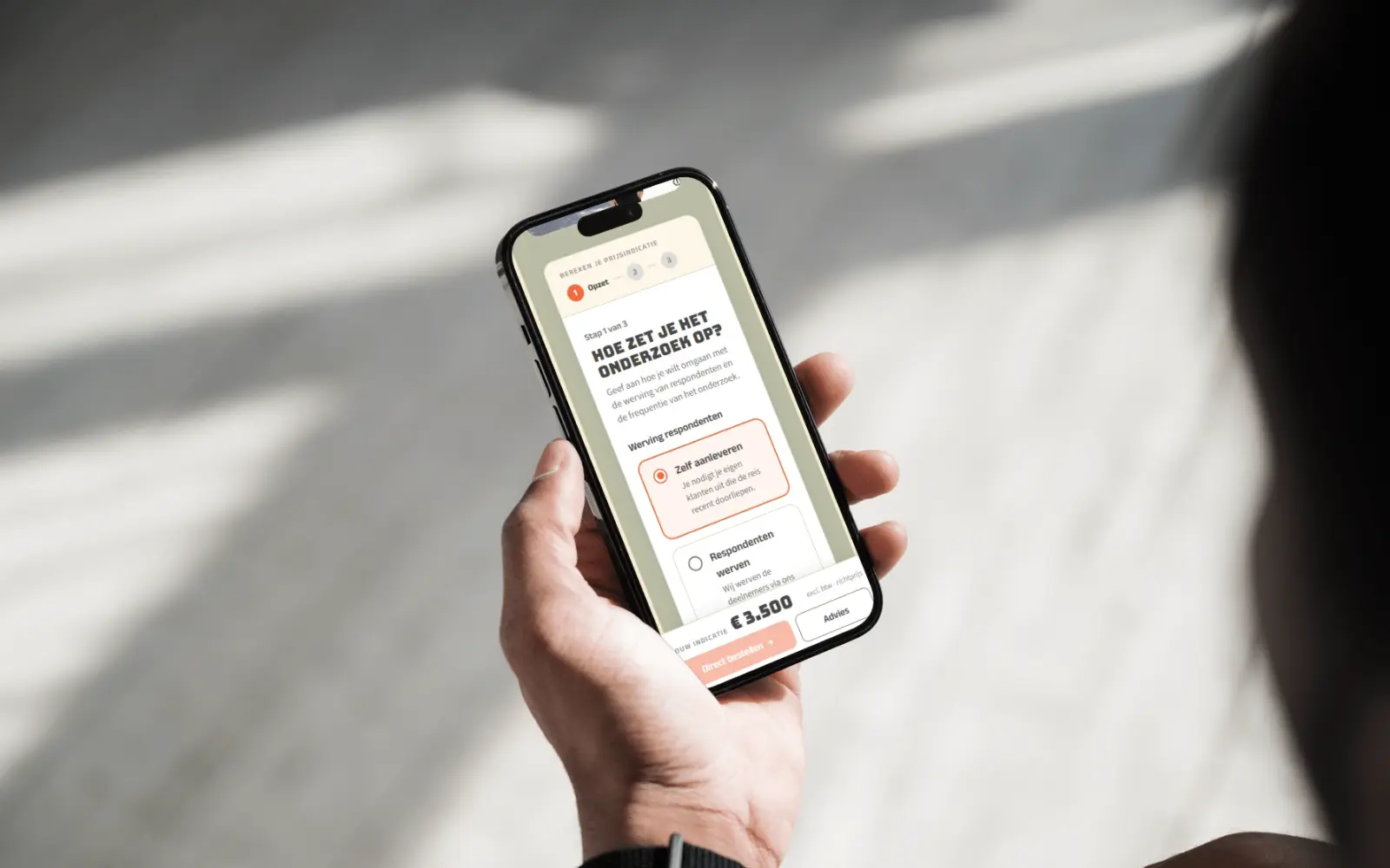 Prijsindicatie-calculator van Diversions voor marktonderzoek